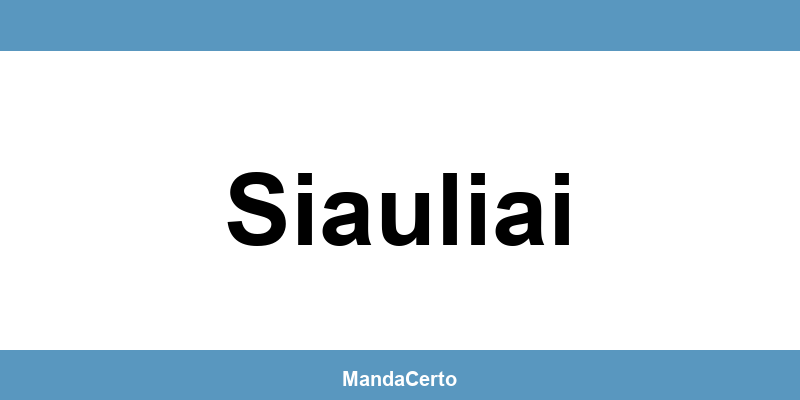 Telefone da agência dos Correios em Siauliai