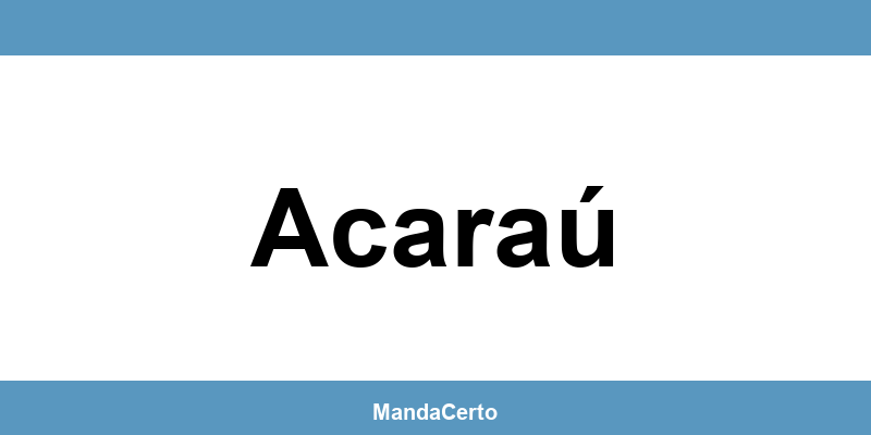 Telefone da agência dos Correios em Acaraú