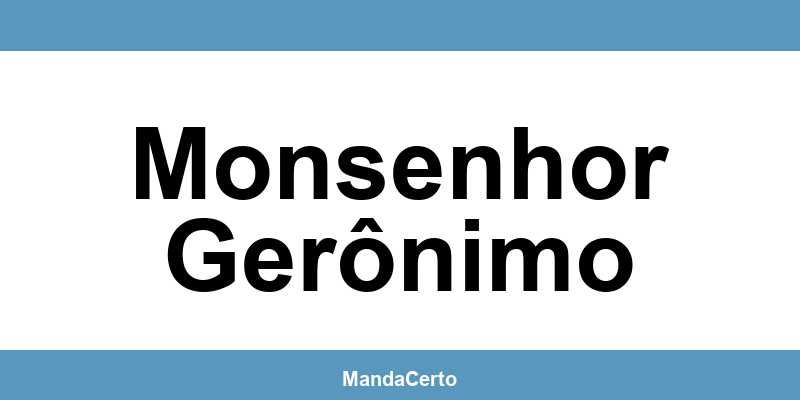 Telefone da agência dos Correios em Monsenhor Gerônimo